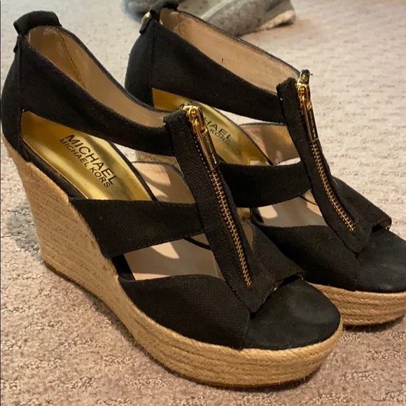 Michael Kors Black espadrille wedges - Picture 1 of 4
